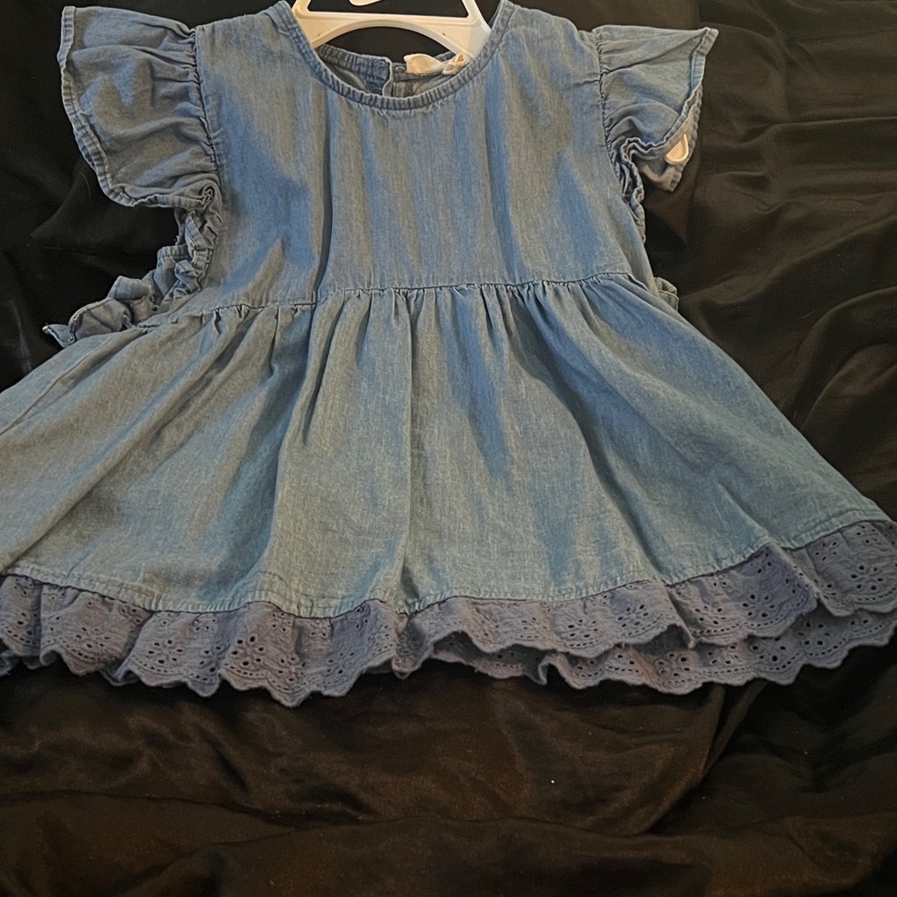Jessica Simpson Light Blue Kids Dress with Ruffles